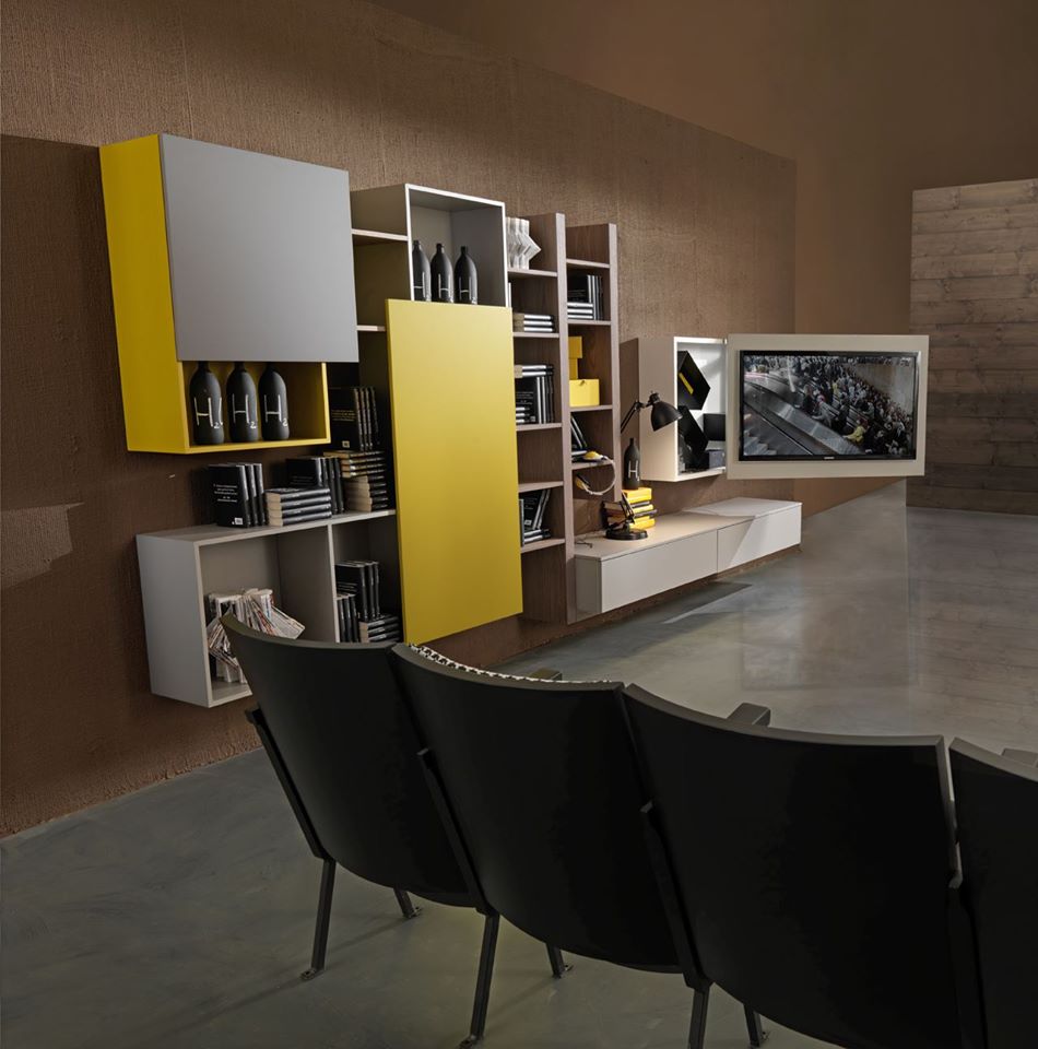 Librerie soggiorno moderne: librerie a parete design moderno per ...