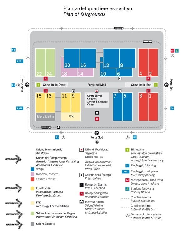 pianta salone del mobile 2014
