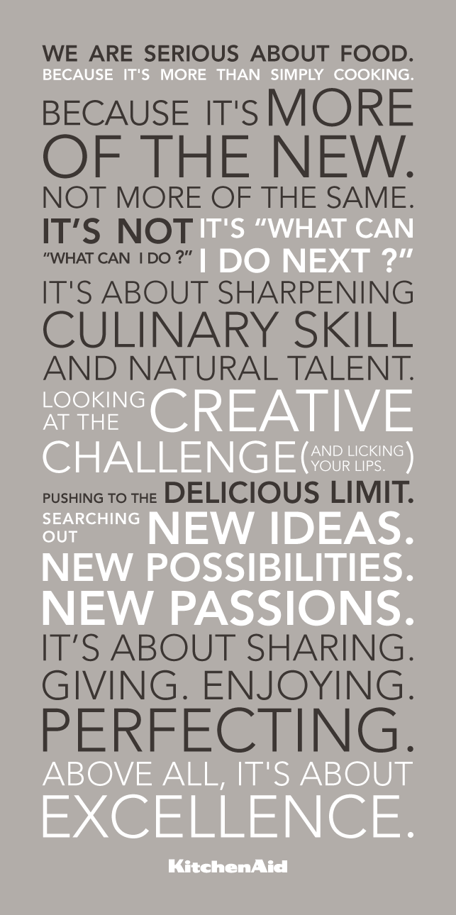 manifesto KitchenAid