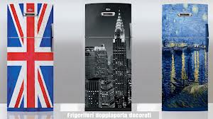 frigorifero  decorato bandiera inglese e new york