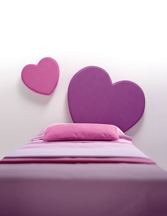 testata letto a cuore 