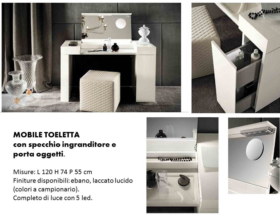 toeletta da camera con specchio ingranditore