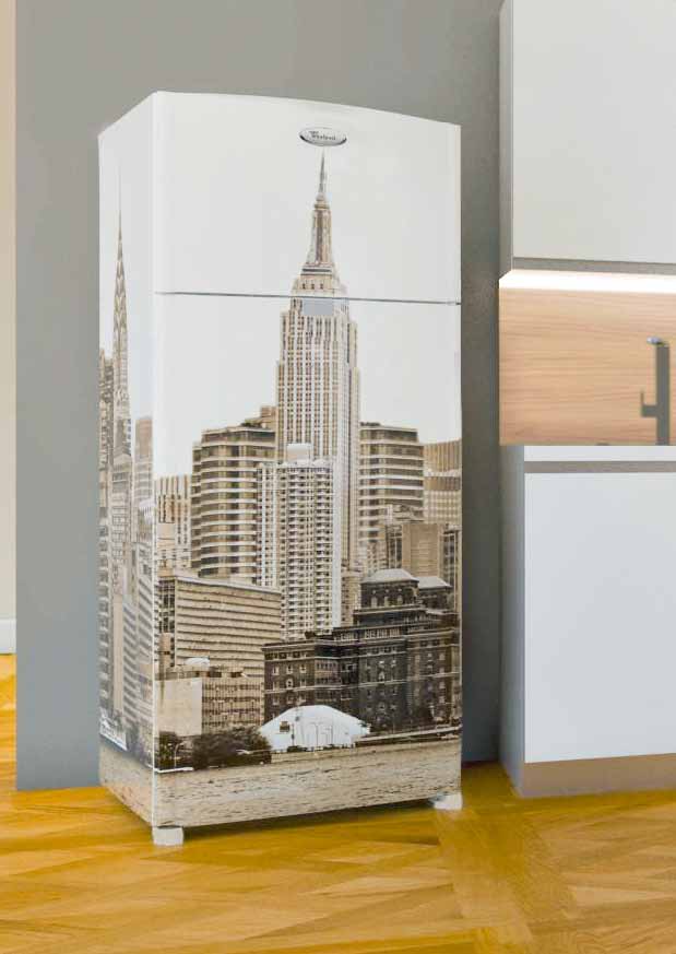 frigorifero Whirlpool New York colore sabbia
