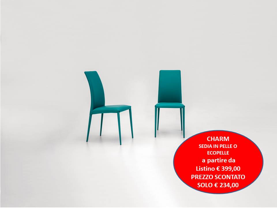 charm tonin casa sedia in pelle o ecopelle prezzo scontato