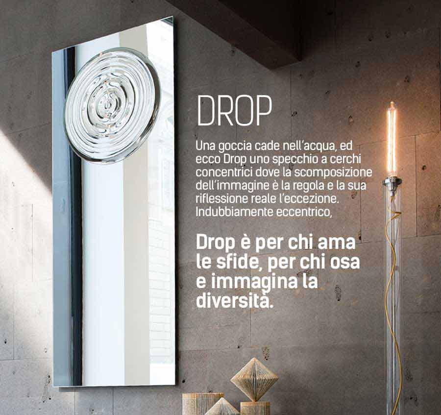 Specchio Drop Riflessi design