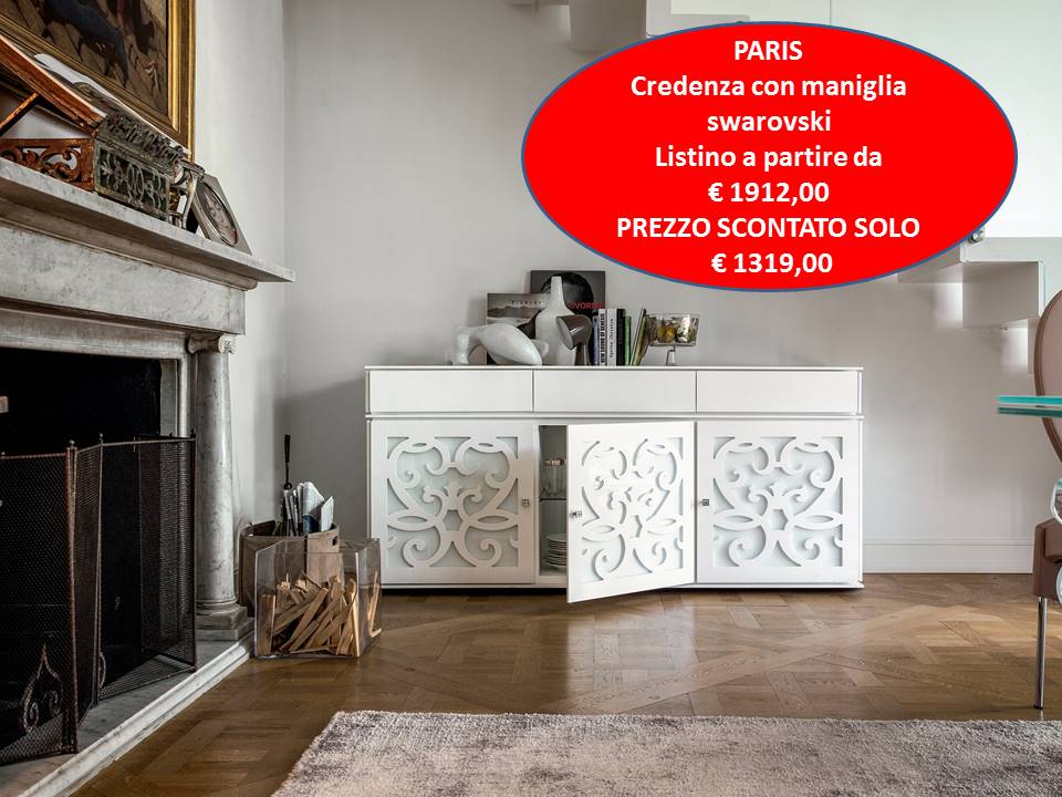 credenza Paris Tonin Casa in vetro