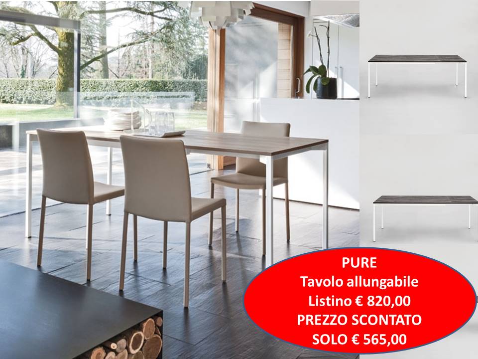 pure tonin casa tavolo laminato diversi colori prezzo scontato