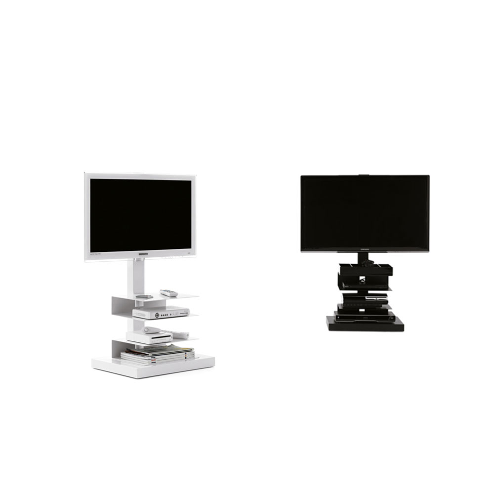 ptolomeo porta tv con ruote colore bianco