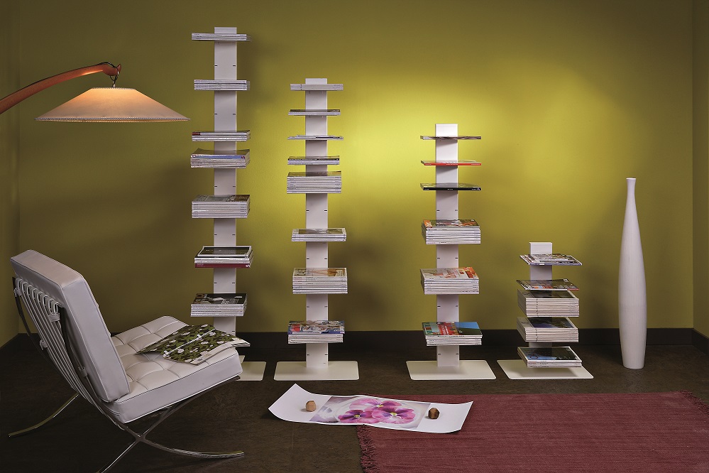 witty libreria free standing e bifacciale in 3 colori