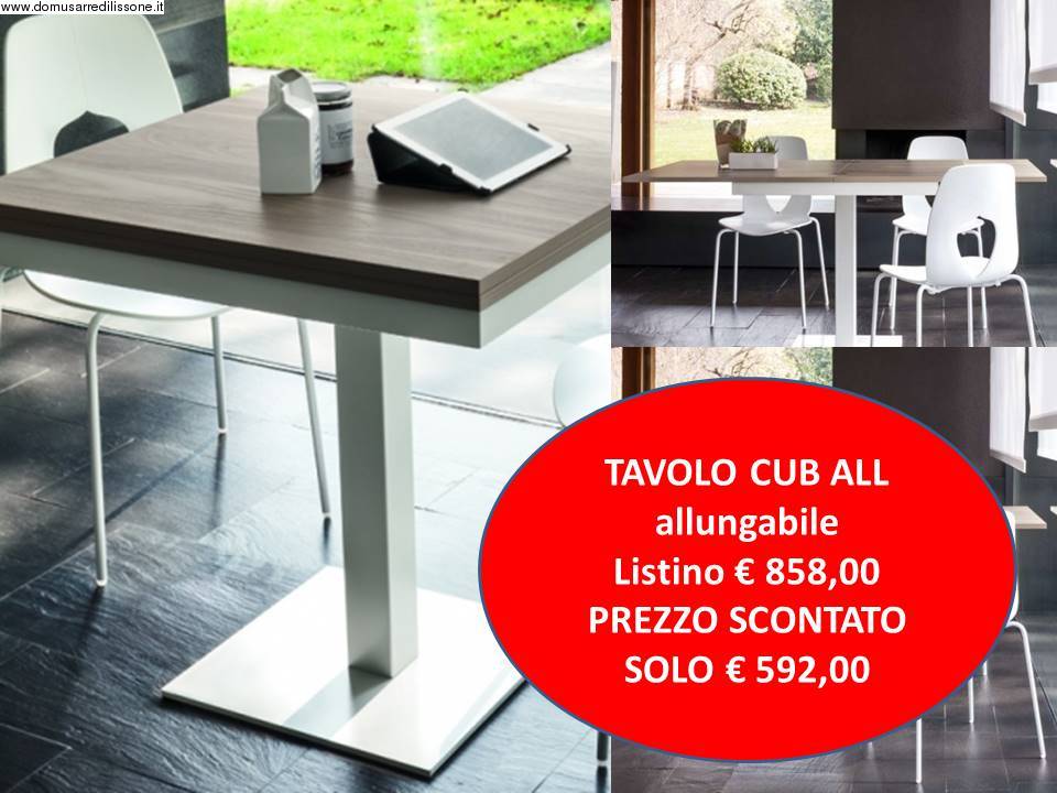 tavolo allungabile Cube legno