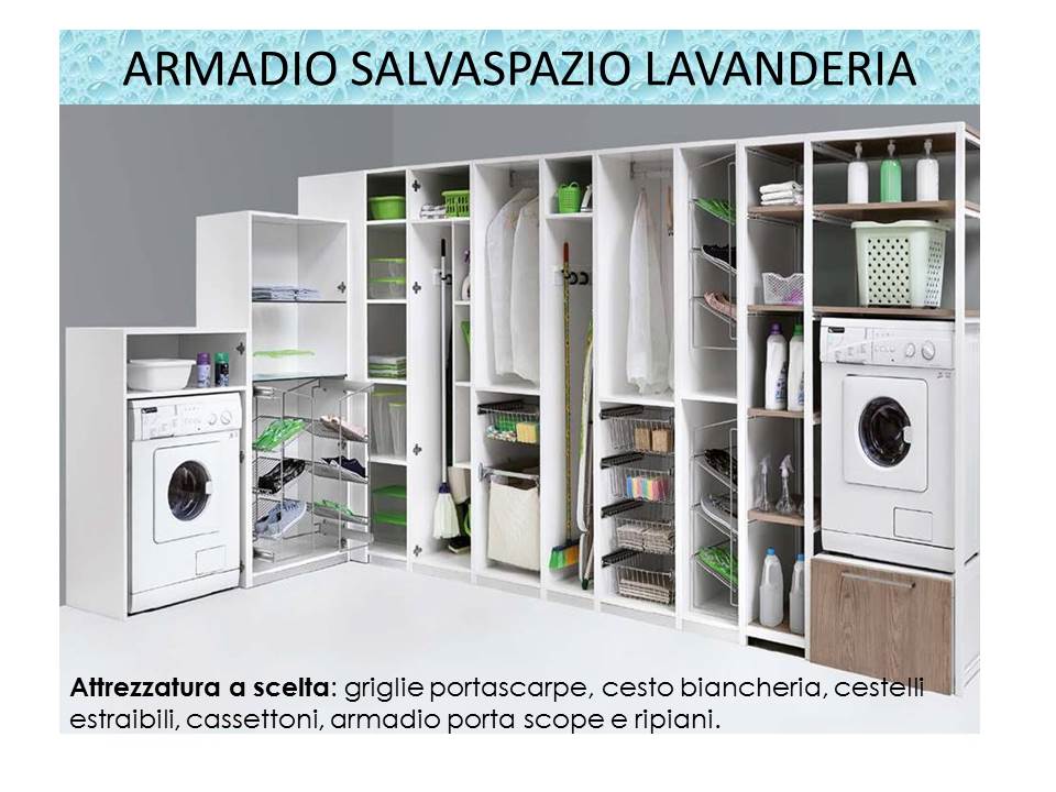 armadio salvaspazio lavanderia