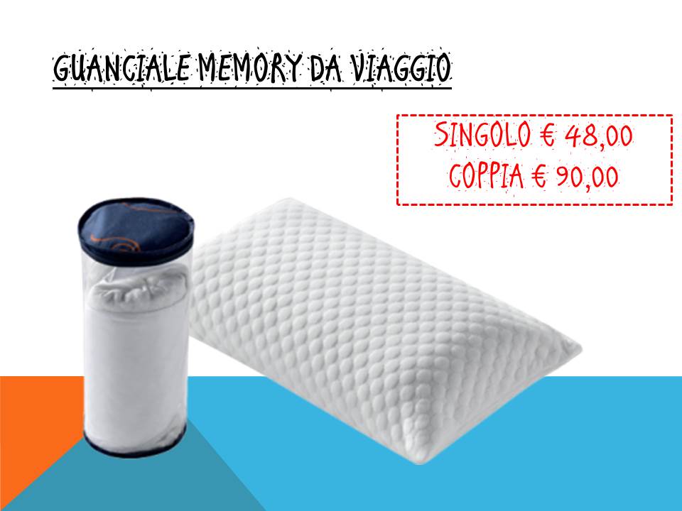 Cuscino memory da viaggio in promozione per l'estate 2016