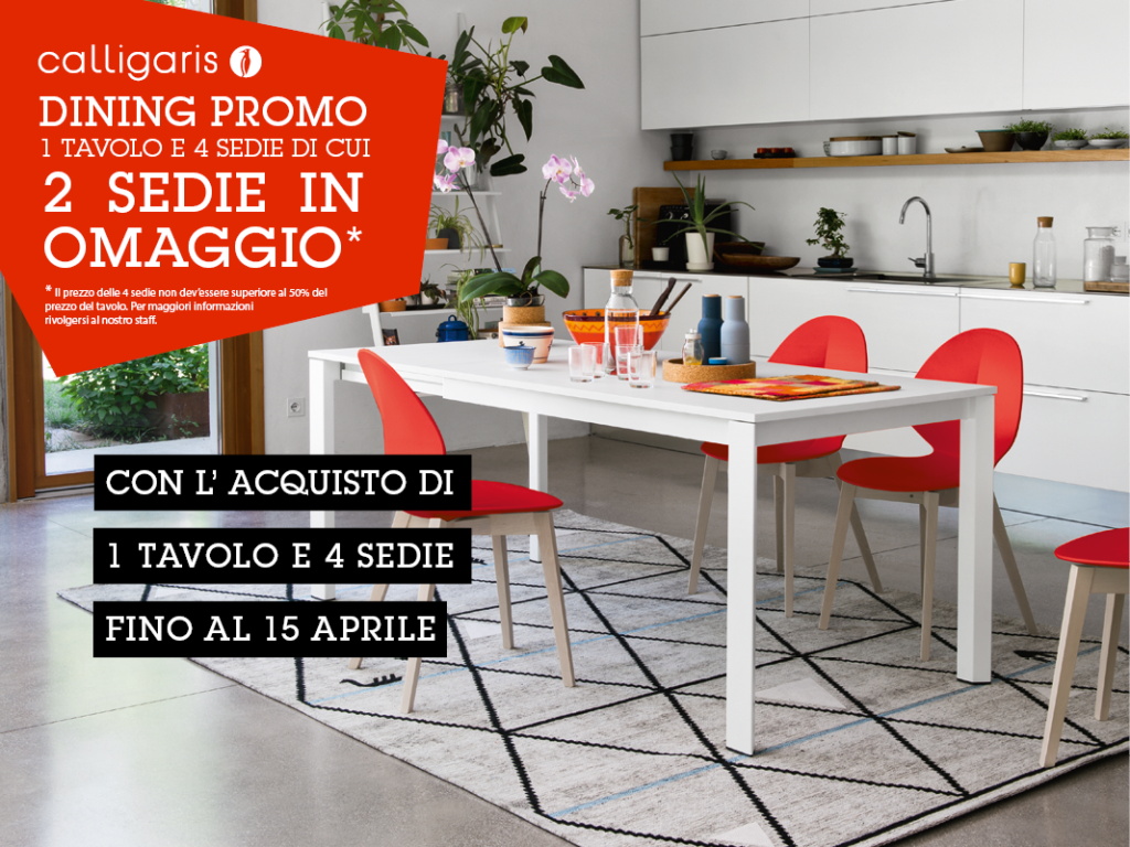 Tavolo e sedie Calligaris in promozione da Domus arredi