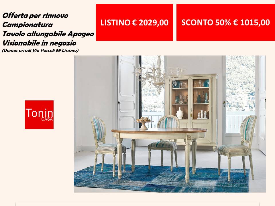 Tavolo allungabile apogeo Tonin casa linea classic 